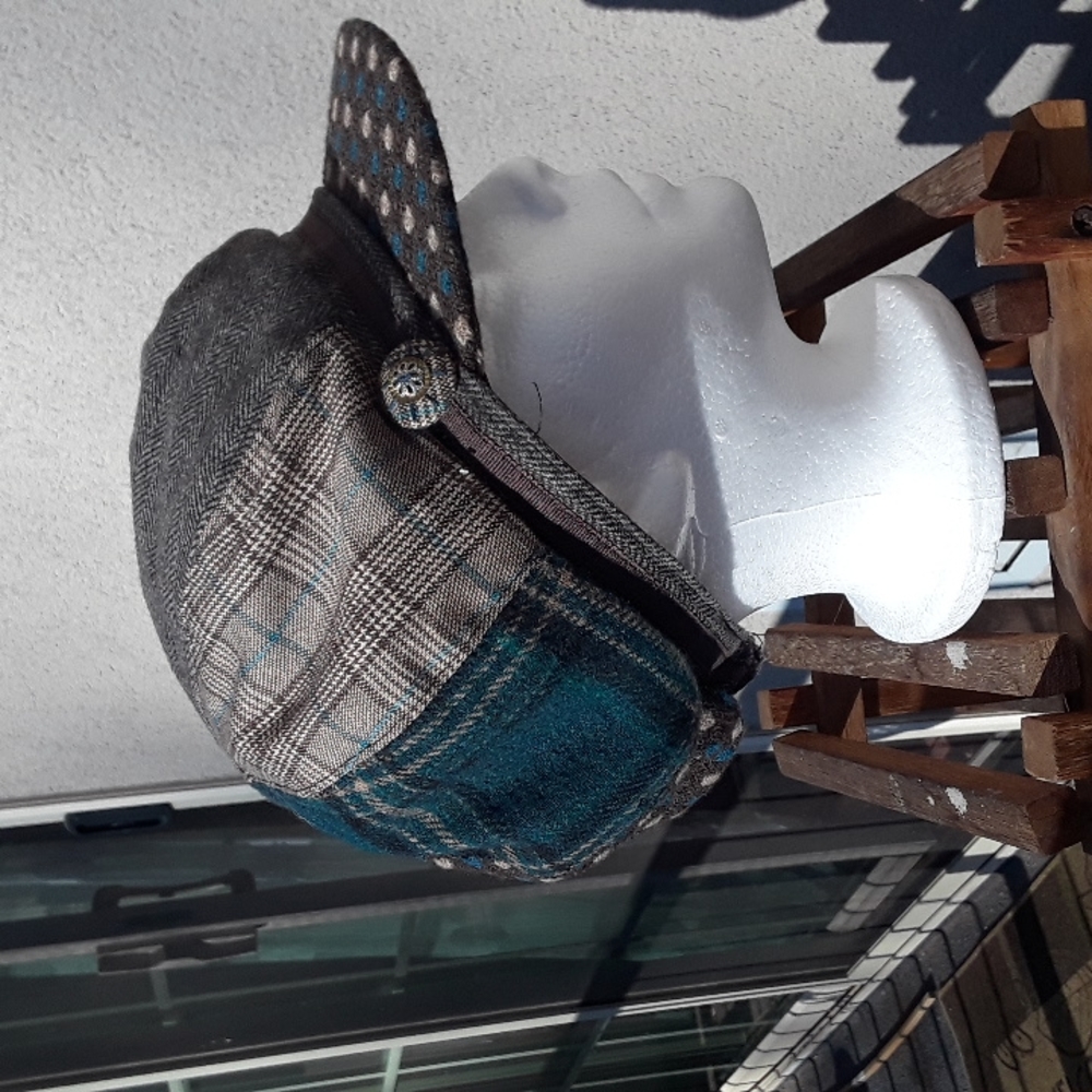 Accessorize OS Unisex cap Grey Blue  patchwork